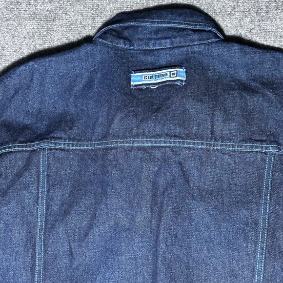 Culture Jeans Other - Y2K Vintage Culture Denim Jacket Dark Blue Workwear 100% Cotton Taiwan Size L